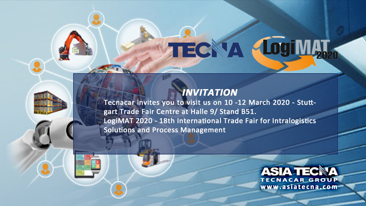 Tecnacar invites you to visit us at LogiMat 2020, Halle 9/ Stand B51.