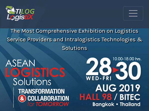 歡迎在TILOG – LOGISTIX 2019上參觀ASIA TECNA